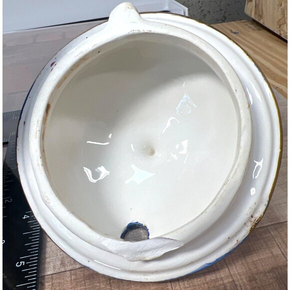 Paris Blue & Gold Globe-Themed Ceramic Cup With Lid - Picture 5 of 6